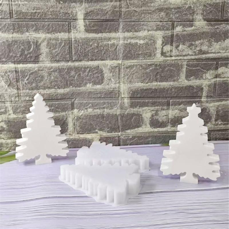 Christmas Silicone Molds,Christmas Ornament Mold Xmases Tree Epoxy Mold for Resin Casting DIY Crafts Soaps Home Decorations