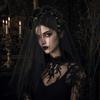 Halloween Black Mesh Rose Headband Hair Accessory for Women