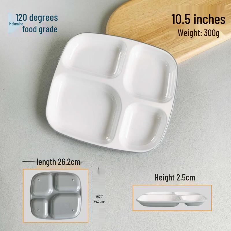 Commercial Melamine Multi-Compartment Dining Tray