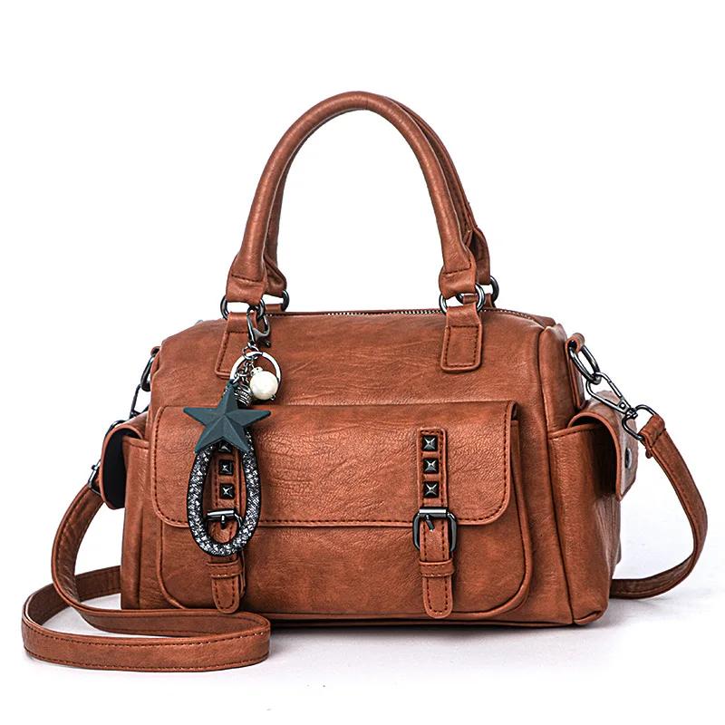 Fashi Elegant Designer Handbags Women Bags Messenger PU Leather Crossbody Bags Hairball Girls Shoulder Bag Top-hand Tote Bag