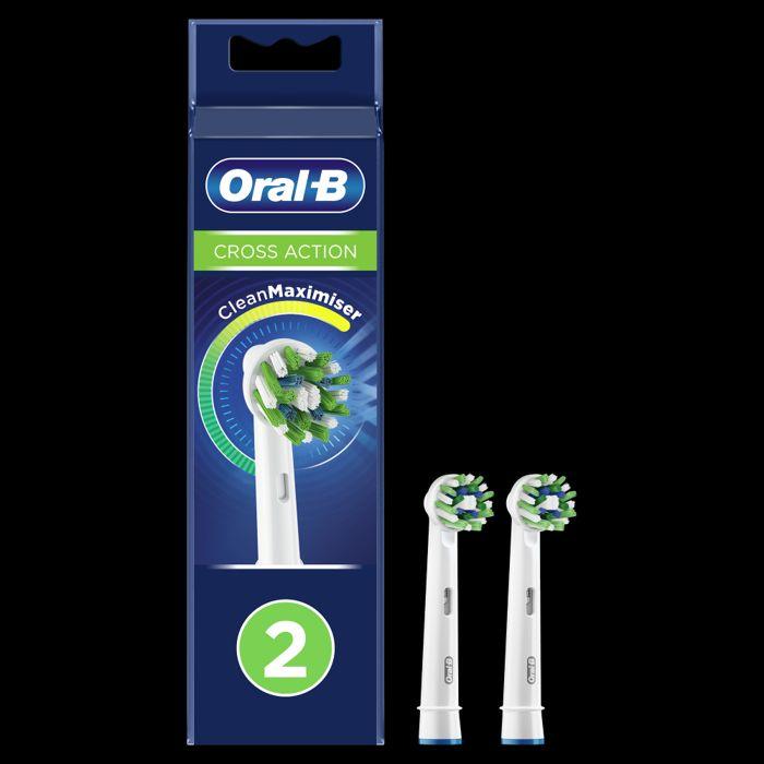 Brosse à dents électrique ORAL-B Cross Action - Recharges incluses - Nettoyage journalier - Blanc