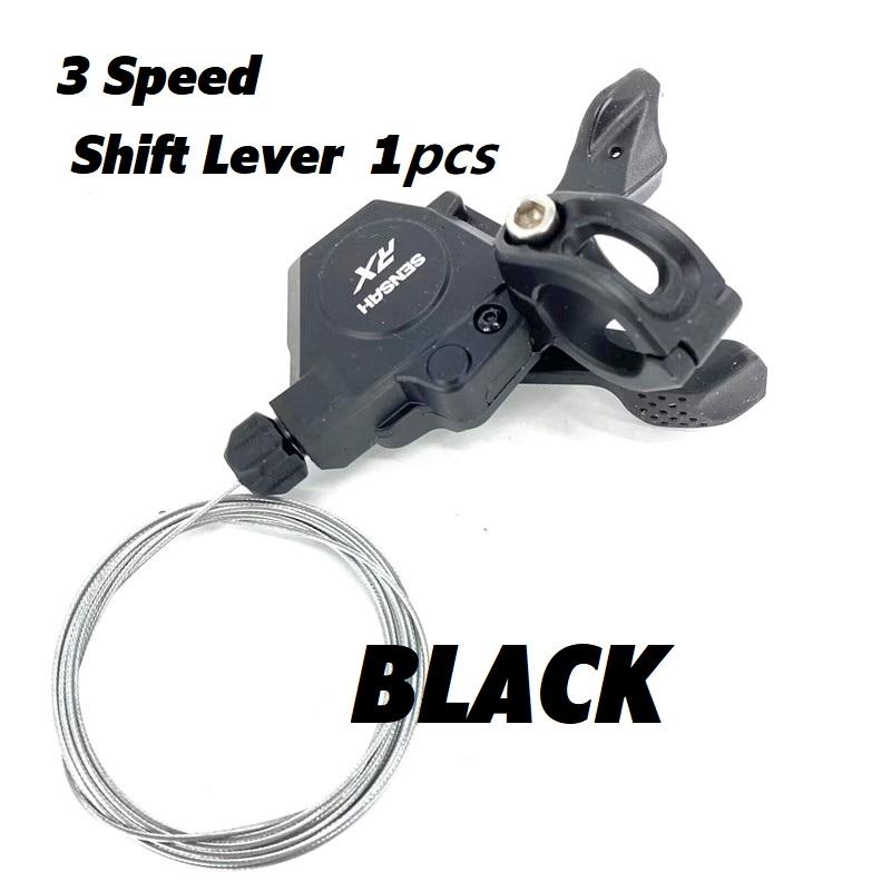 SENSAH MX9 412 Folding Bike 3 Speed Rear Derailleur Front Shift Lever Folding Bicycle Parts Bike Derailleurs Shifter Black Shifter 1pcs