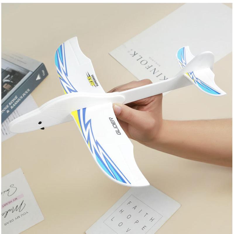 Foam Airplane Launcher Toy Epp Bubble Plane Glider Hand Throw Catapult Plane Toy For Kids Catapult Guns Aircraft Launcher Game