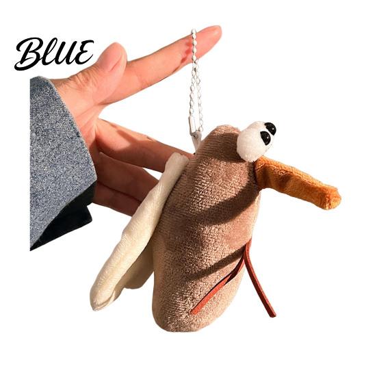 Personalized Schoolbag Pendant Funny Plush Insect Pendant, Stuffed Mosquito Bag Charm, Cute Big Charm Eye Bee Fly Cockroach for Handbag Keychain