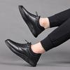 2025 Autumn New Men's Leather Shoes Sports and Leisure Men's Shoes British Platform Breathable Shoes