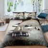 Skul Soft Duvet Cover Skateboard Human Skul featuring Skateboard Print for Children Kids Young Boys Tens Rom Decor Extreme Sport Theme Comfortable