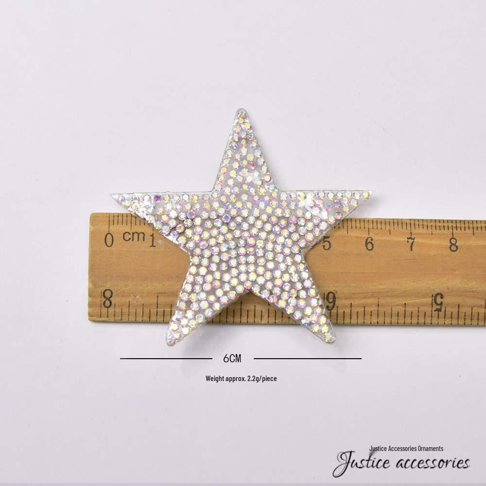 Five-Pointed Star Rhinestone Resin Patch for Shoes and Clothing
