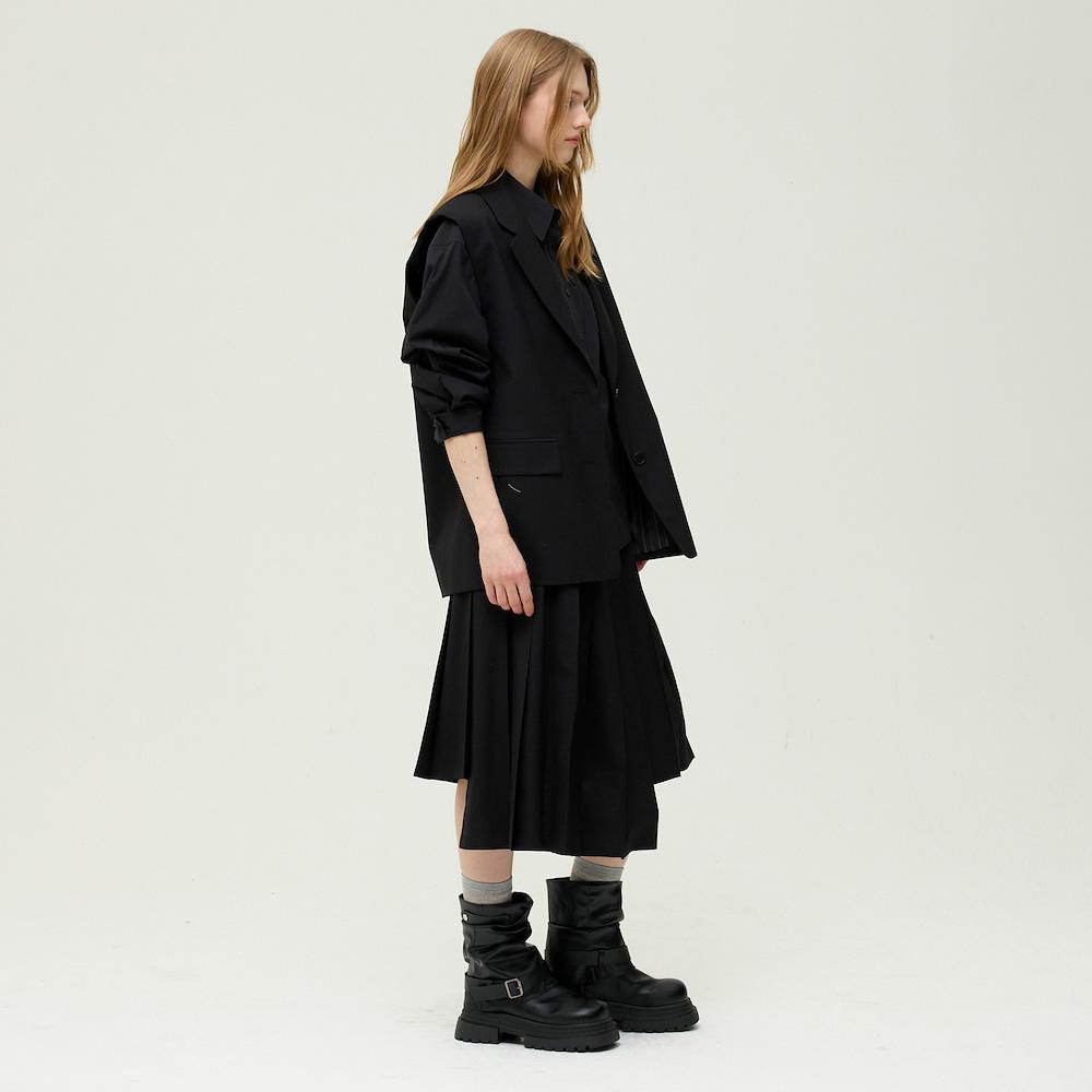 Ibiem Two-Buckle Wrap Pleated Skirt Emq2Wsk060