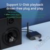 3 IN 1 Bluetooth 5.3 Audio Transmitter Receiver USB U-Disk Play 3.5mm AUX Stereo Music Wireless Adapter For Car PC TV Speaker