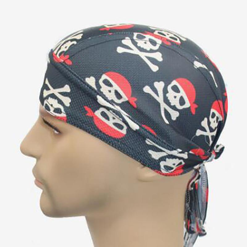 Radfahren Totenkopf Piratenkappe Hut Bandana Kopfwickel Atmungsaktive Helmfutter Schweißabweisend UV Sport Stirnband Schal für Männer und Frauen