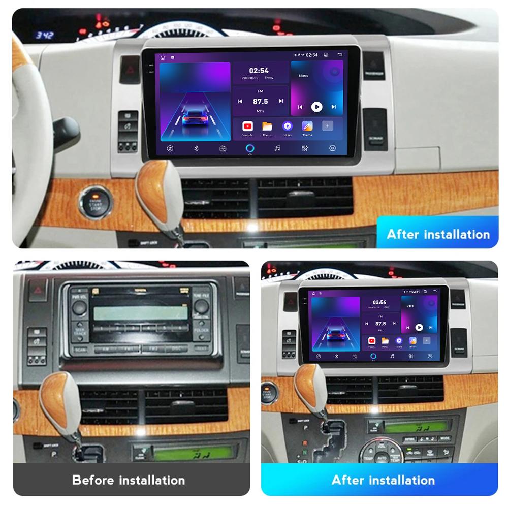 Android Carplay Car Radio For Toyota Estima 2006-2015 Multimedia Player Head Unit Stereo GPS Navigation BT WIFI 4+64GB