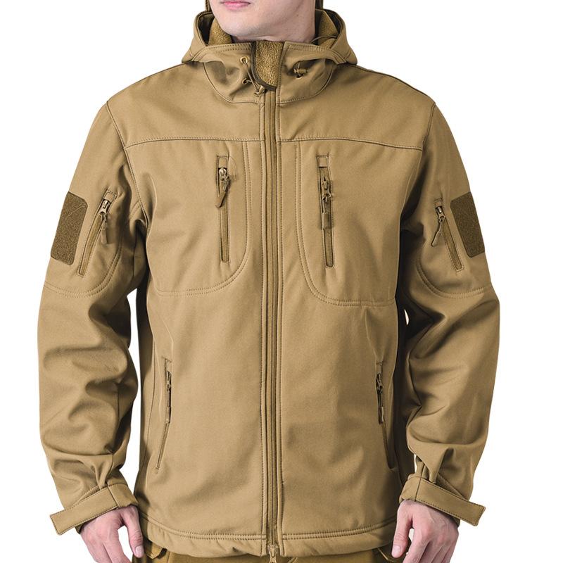Pánská taktická softshellová bunda Design Brouk Nepromokavý Outdoorový Turistický Kabát - Zesílená Větruvka