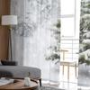 Christmas Snow Land Tree Snowflake TCurtains For Living Room Bedroom Kitchen Decoration Window Tulle Curtain
