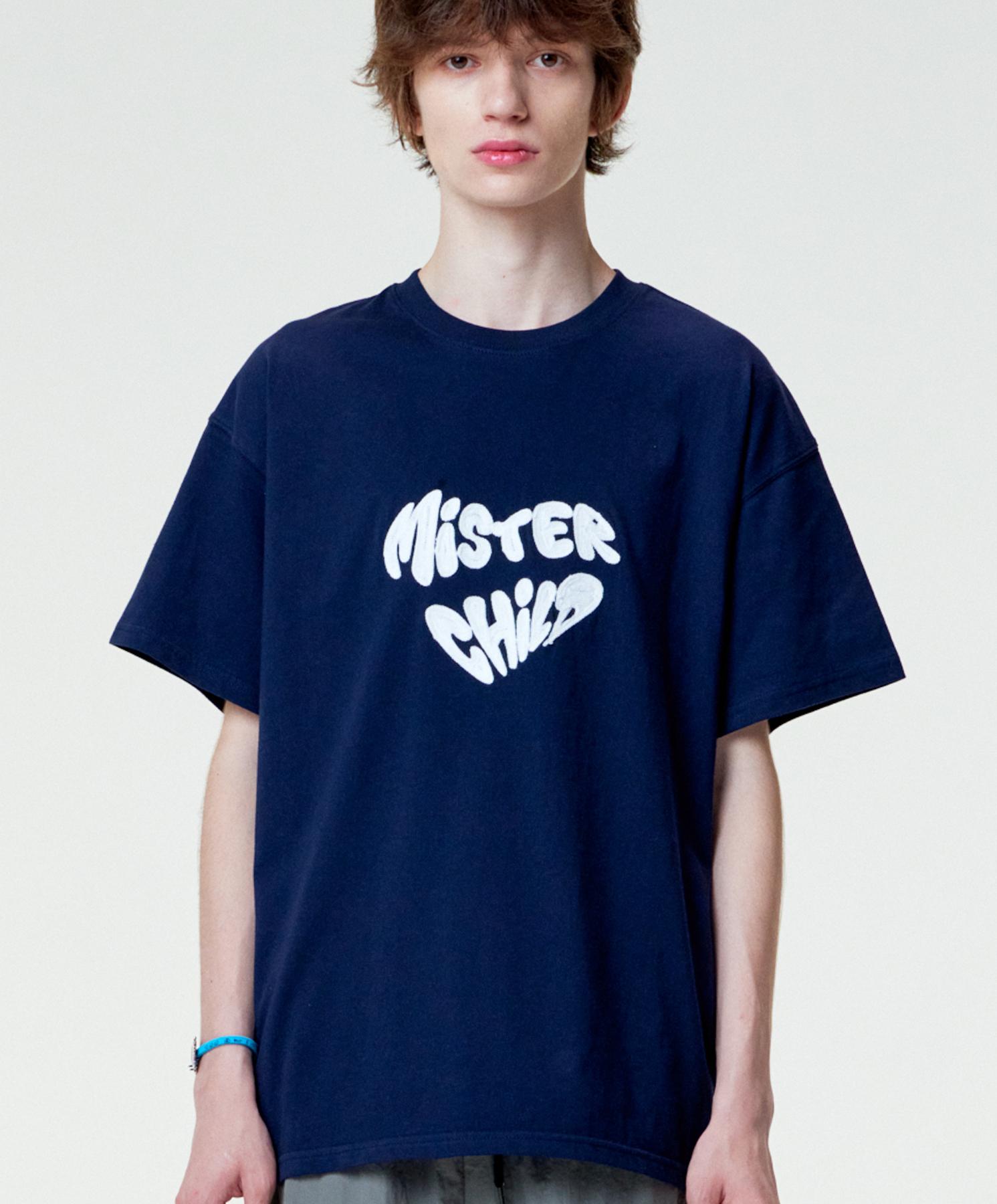 Mister Child Heart Beat T-Shirt Navy L