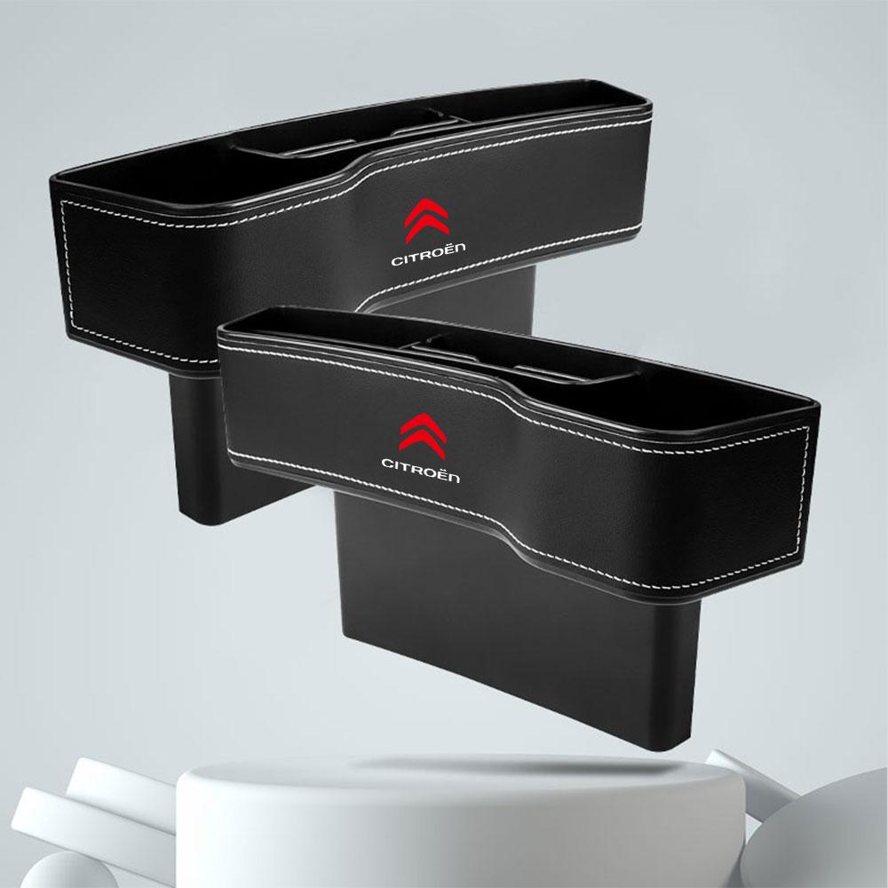 2 Stück Auto Sitzspalt Aufbewahrungsbox Leder Spalt Füller Hülle Für Citroen C1 C3 C4 Grand Picasso C4L C5 C6 C8 VTS Aircross C5x7