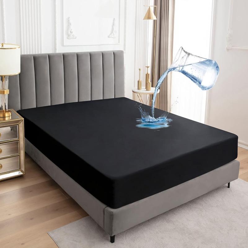 

1PC Waterproof Mattress Protector Soft Comfortable Breathable Solid Color Bedding Mattress Cover for Twin/Full/Queen/King Bed 90x190x30cm