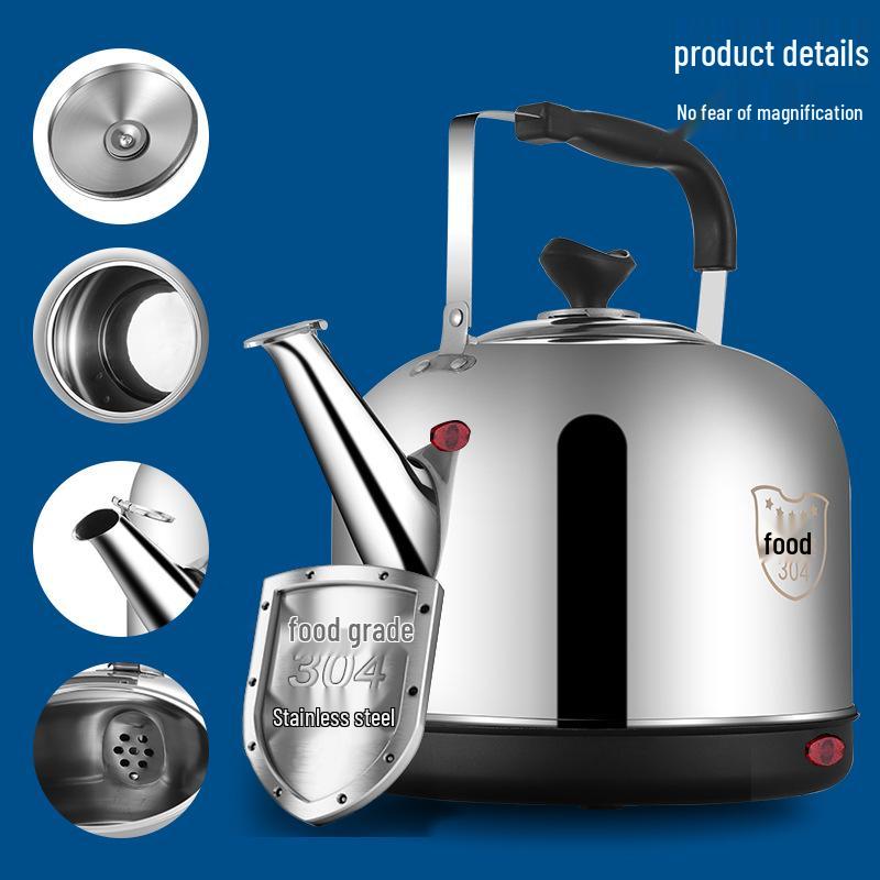 304 Stainless Steel Electric Kettle, Whistling, Keep Warm, Auto Power-Off, Anti-Dry Protection, Large Capacity for Home Use.