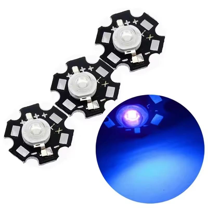 10X 20mm 3V 3W High Power Chip Light Bead White Red Blue Green Led Beads Emitter LED Bulb Diodes Lamp With Star Min Heatsink