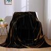 Goldwirbel Flanelldecke Warm Weich Halloween Weihnachten Sofa Warm Gemütlich Dekoratives Dekor Geschenk für Alle Jahreszeiten