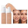 Liquid Foundation, Long-Lasting Dewy Finish Foundation with Pump, Lightweight Skin-Like Glow Full Coverage Face Makeup, Waterproof Liquid Base