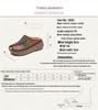 Shanghai Jiezhou 2024 Ethnische Keilabsatz Peep-Toe Atmungsaktive Damen-Slipper