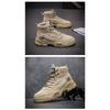 Casual Outdoor Work Boots,Trendy Men's Shoes Fashion Leather Boots,British High Top Men's Boots