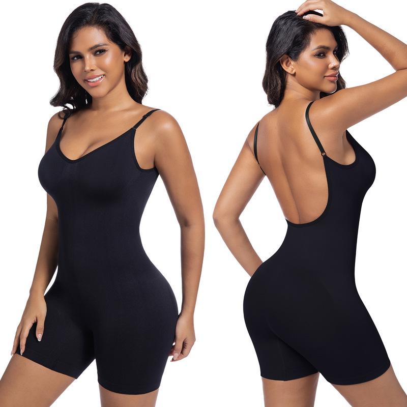 Women's Plus Size Backless Shaping Bodysuit - Slimming Waist Cincher