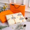 Coral Fleece Towel Set: Bath & Gift Box, Three-Piece Souvenir for Annual Meeting
