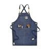 Canvas Work Apron With Adjustable Strap Multi Pockets For Barista Barber Beauty Salon