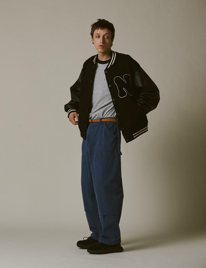 Namerclothing N Boucle Varsity Jacke Schwarz
