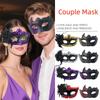 2PCS Couple Masks Sexy Painted Masquerade Mask Venice Feather Flower Party Mask Wedding Carnival Performance Costume Prom