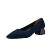 Rough Order Shoes Women Mid Heel 4cm Breathable Knitted Oversized Soft Soled Casual Woven Shoes Cloth Shoes Wide Heels Women