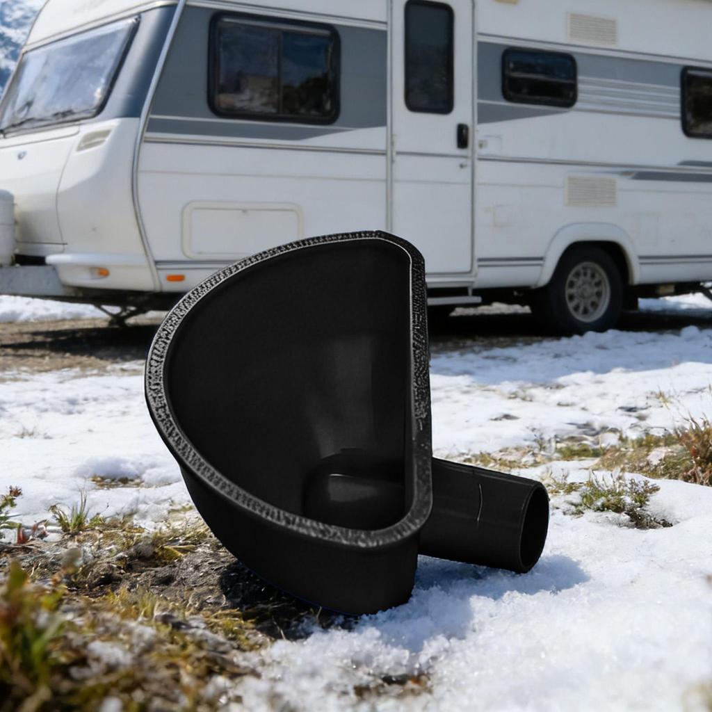 3D Printed PE RV Water Funnel Anti-Spill Wide Mouth RV Trailer Water Inlet Funnel for Trailer Van Motorhome Camping Road Trips