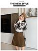 Women's High-Waisted Corduroy Wool Pleated A-line Skirt with Anti-Exposure Shorts - 2025 Autumn/Winter Collection