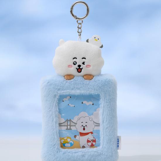 BT21 Plush Photo Card Holder Key Ring Busan Edition