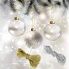 PVC Xmas Tree Ball Ropes Silver Xmas Tree Lanyard Christmas Rope  Christmas Drop