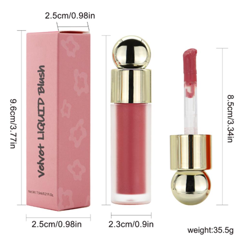 Tekutá tvářenka pro rozzářený vzhled - Jemná, vrstvitelná barva na tváře, Dlouhotrvající přirozený make-up pro ženy
