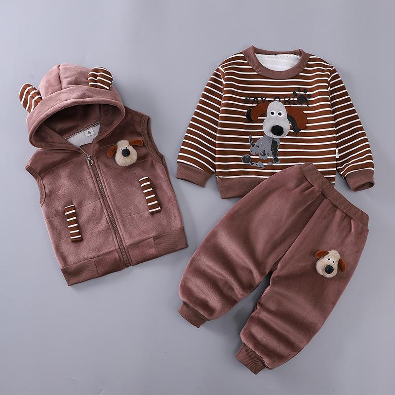 Children's Clothing 2025 Spring and Autumn New Children's Clothing Baby Three Piece Set Girls' Spring Clothing Boys' Set