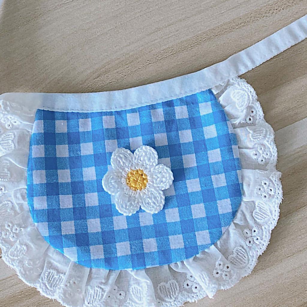Dog Bandana Cute Fashionable Plaid Pattern Smiley Face Small Dogs Bibs for Bichon Teddy Pomeranian