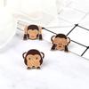 Personalized Animal Brooch Cartoon Lovely Shy Monkey Enamel Pins Cute Funny Badges Jewelry Gifts Backpack Lapel Pin Dropshipping
