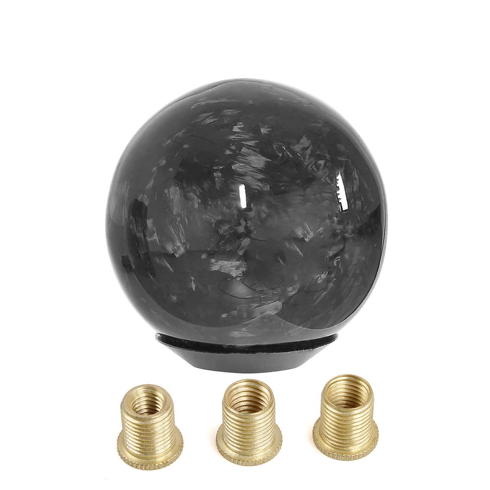 RASTP-Car Gear Shift Knob Forged Pattern Carbon Fiber Manual Transmission Shift Head for Most Car Decorations  Accessories