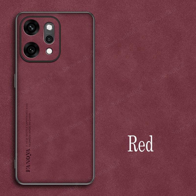 

Luxury Sheepskin Leather Phone Case For Oppo Reno 14 Pro 13 13Pro 13F 12 12F 11Pro 11 F 5G Reno 10Pro 10 9 8 Plus 7 6 5G Cover OPPO Reno8 червоний
