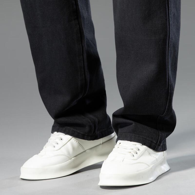 FAPAI Men's Washed Wide-Leg Denim Jeans with Xinjiang Cotton