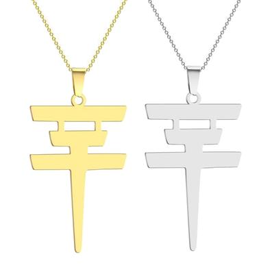 Collana Unisex Minimalista Accessori Ciondolo Geometrico Flash con Catena in Acciaio Inossidabile Collane Gioielli Ornamento