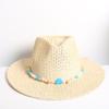 Popolare Cappello di Paglia Classico Western da Cowboy Estivo Vuoto con Ampia Tesa Cappello da Sole Cappello di Paglia Intrecciato a Mano