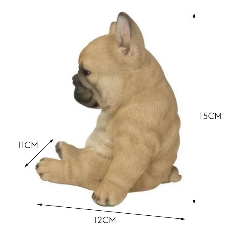 Franse Bulldog Beeldje Hond Figuur Hars Ornament Voor Buiten Of Binnen Decor