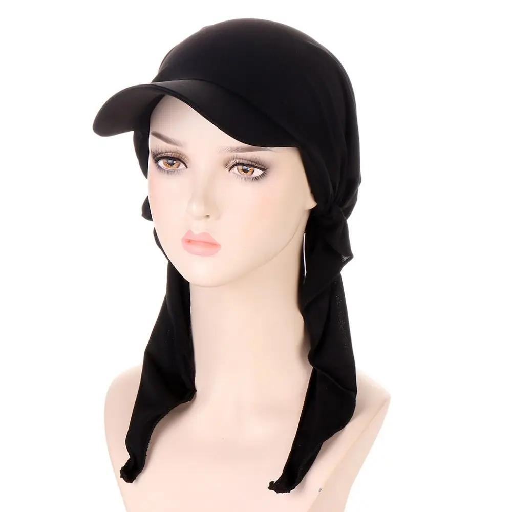 Multicolor Hijab Chemo Muslim Women's Scarf Caps Sun Headwear Headscarf Turban Hat Snood Hats Baseball Cap Snood Hats