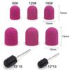 10Pcs 10*15/13*19 Purple Sanding Caps Nail Art Sanding Bands Block Caps Mandrel Gel Remover Foot Care Cuticle Drill Accessories