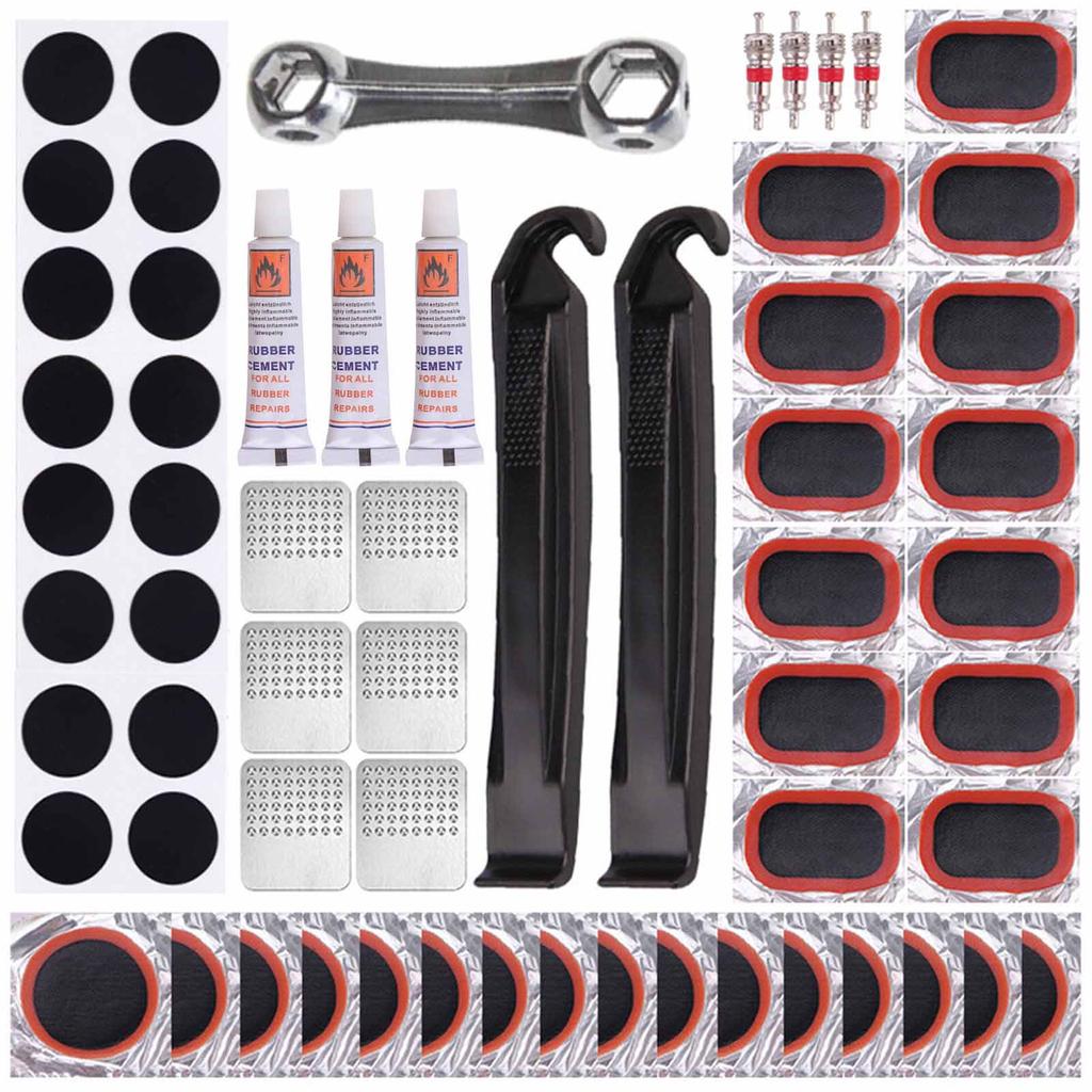 Tire Kit – Glue-Free Cold Patch, Tire Prying Rod & Quick Tool Box for Mountain & Road Bikes