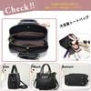 Bag with Large PU Popular Black [NICOLE & DORIS] Women's Handbag/Shoulder - Elegant, Scarf, Crossbody, Stylish, 2-Way, Compartment, Capacity,